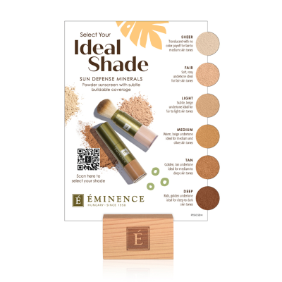 Retail Tester Shade Selection Card — Sun Defense Minerals