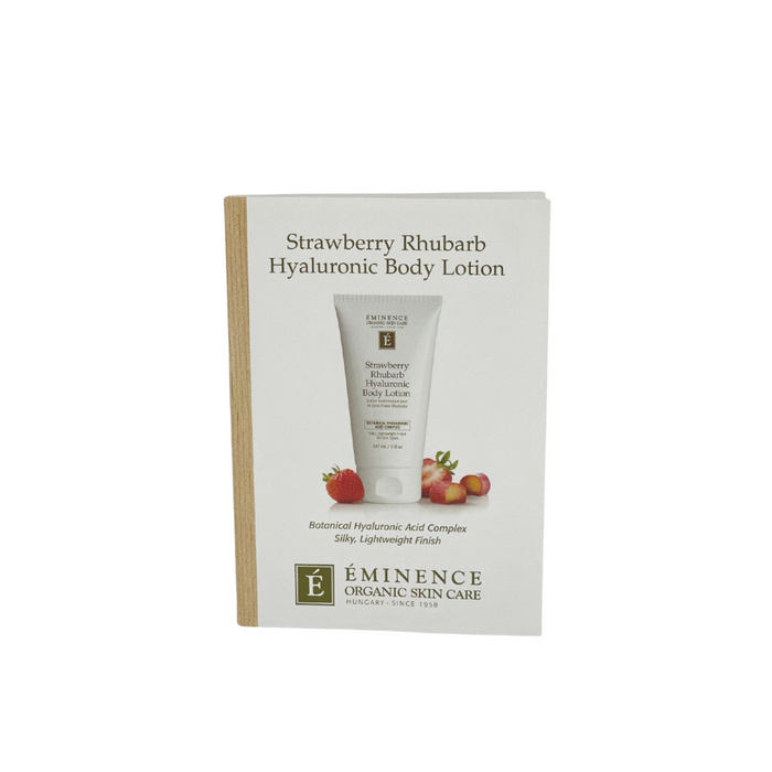 Strawberry Rhubarb Hyaluronic Body Lotion Card Sample